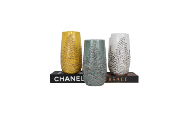 Ceramic Spruce Leave Vase