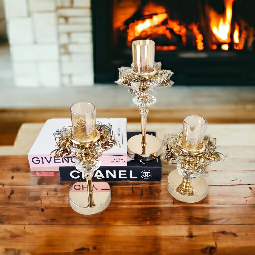Single Hold Candle Stand 3 Pc Set