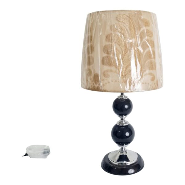 Wooden Ball Lamp Pair Without Shades