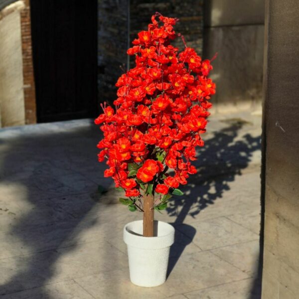 Artificial-Blossom-Plant-Red