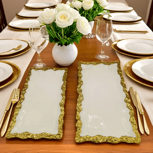 White-and-Gold-Platter-Set